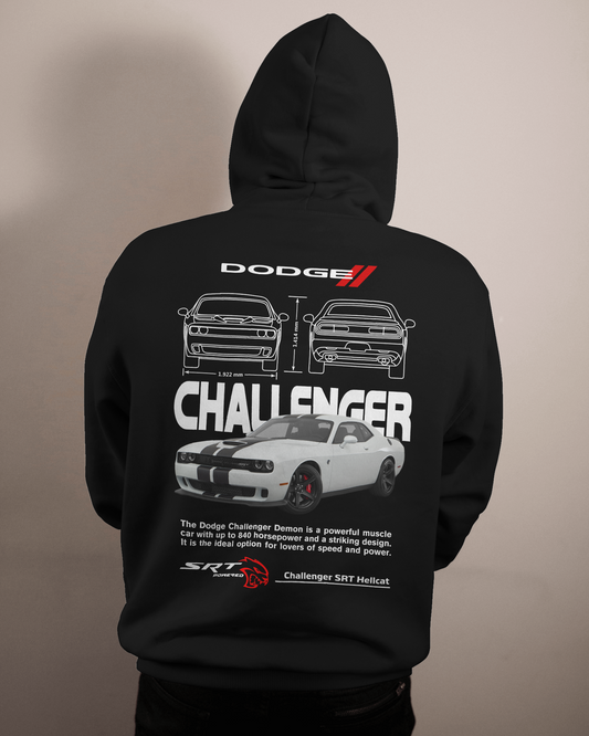 Dodge Challenger SRT White - Hoodie