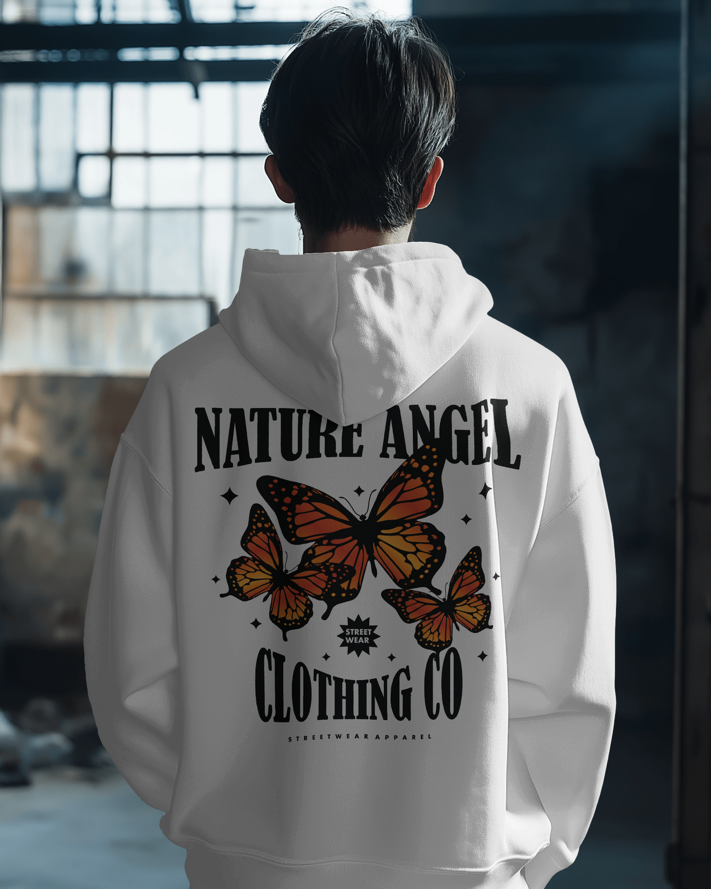 Nature Angel with Butterflis - Hoodie