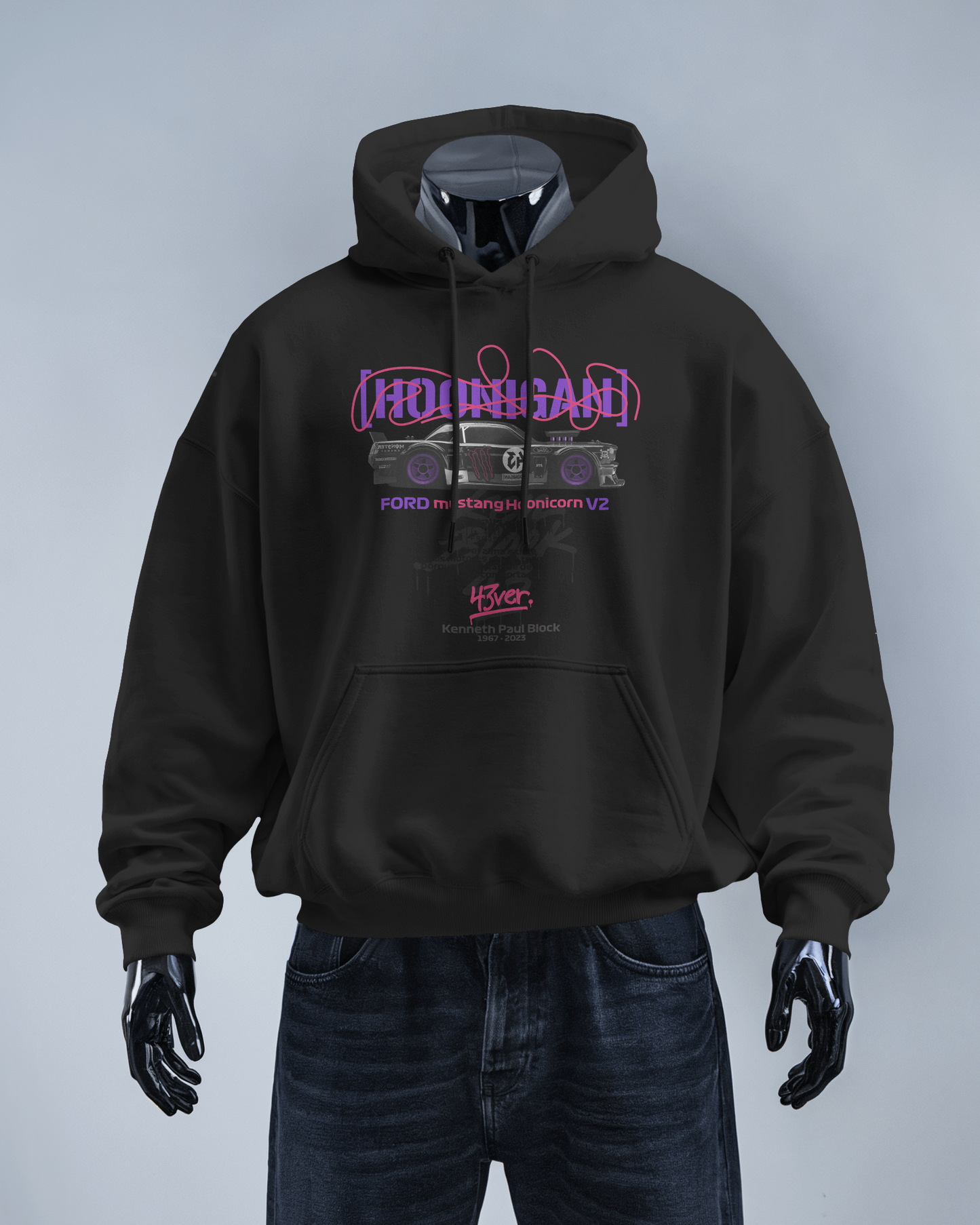 Ford Mustang Hoonigan Front - Hoodie