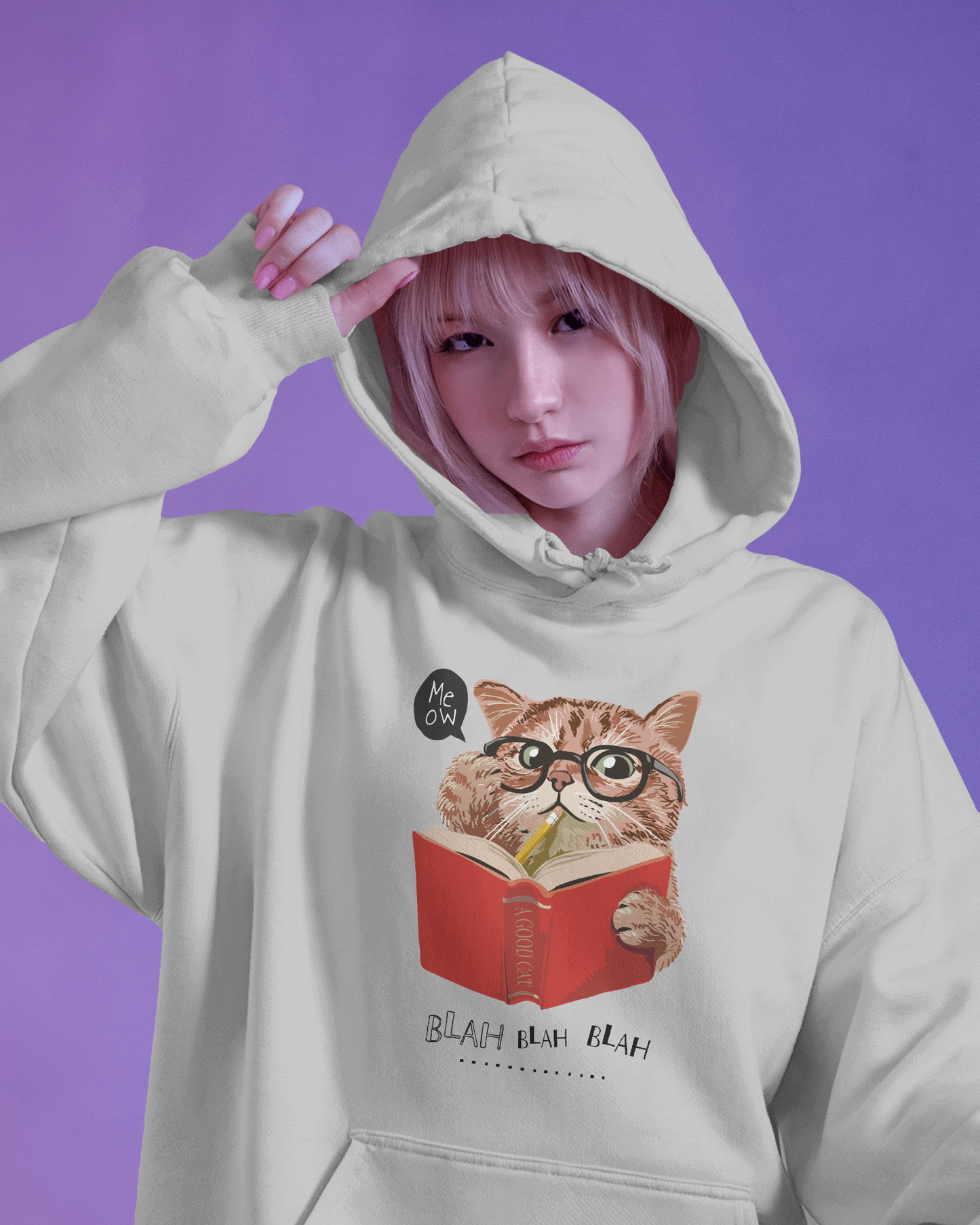 Reading Meow - Hoodie