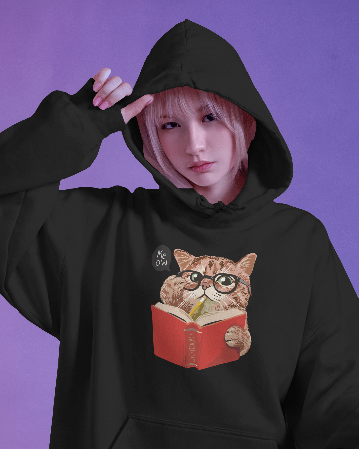 Reading Meow - Hoodie