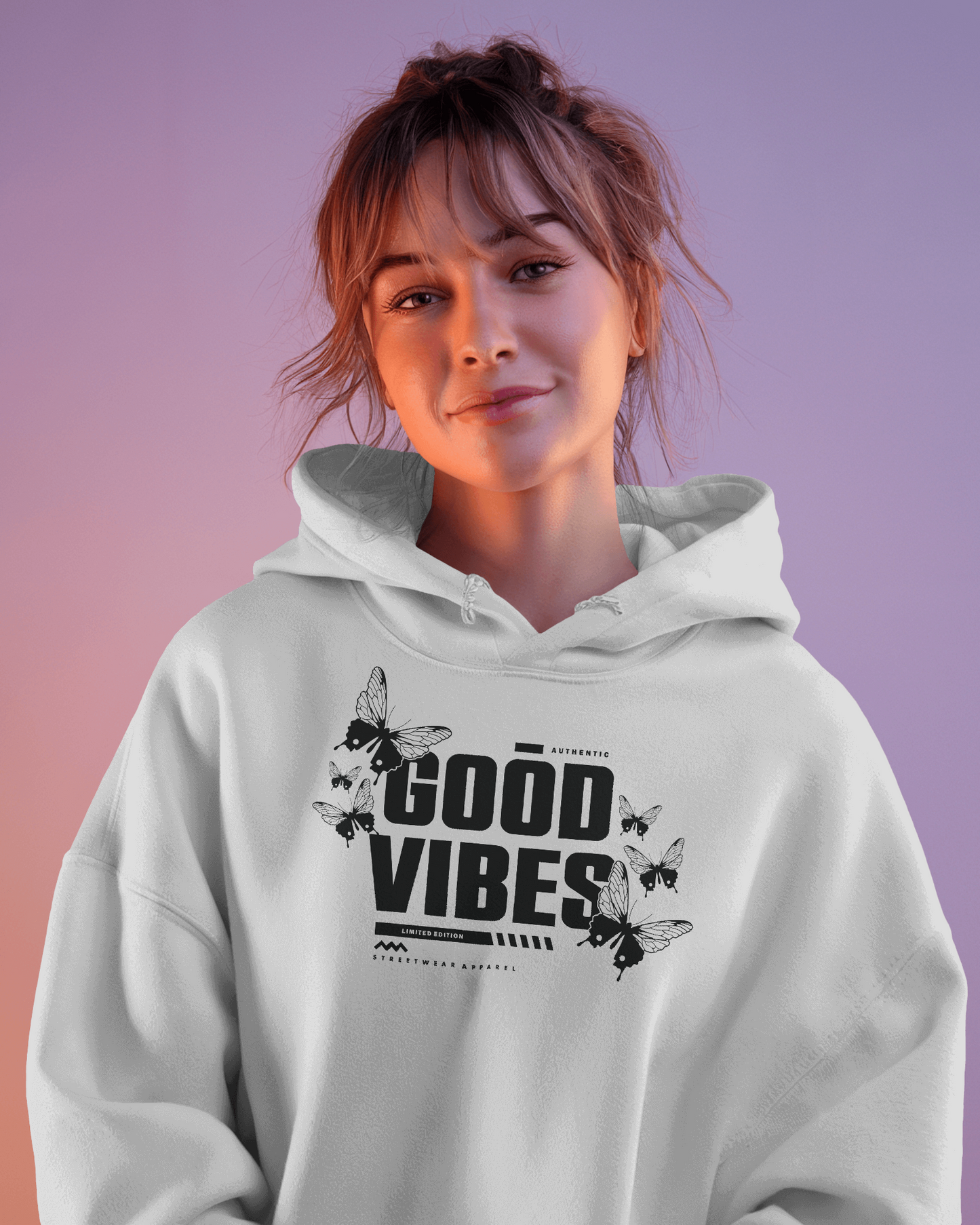 Good Vibes with Butterflies - Hoodie